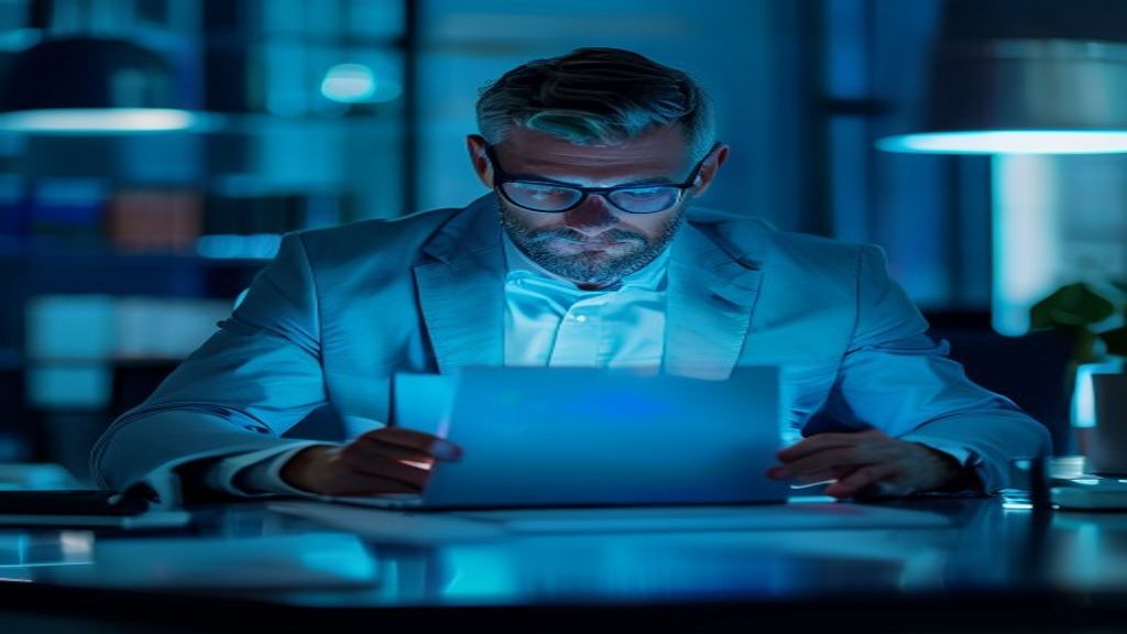 Charlotte NC attorney reviewing client documents securely on a law firm laptop